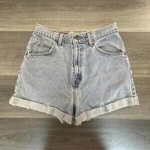 Vintage Levis 954 Shorts Womens Medium High Rise Cut Off Distressed Denim 90s